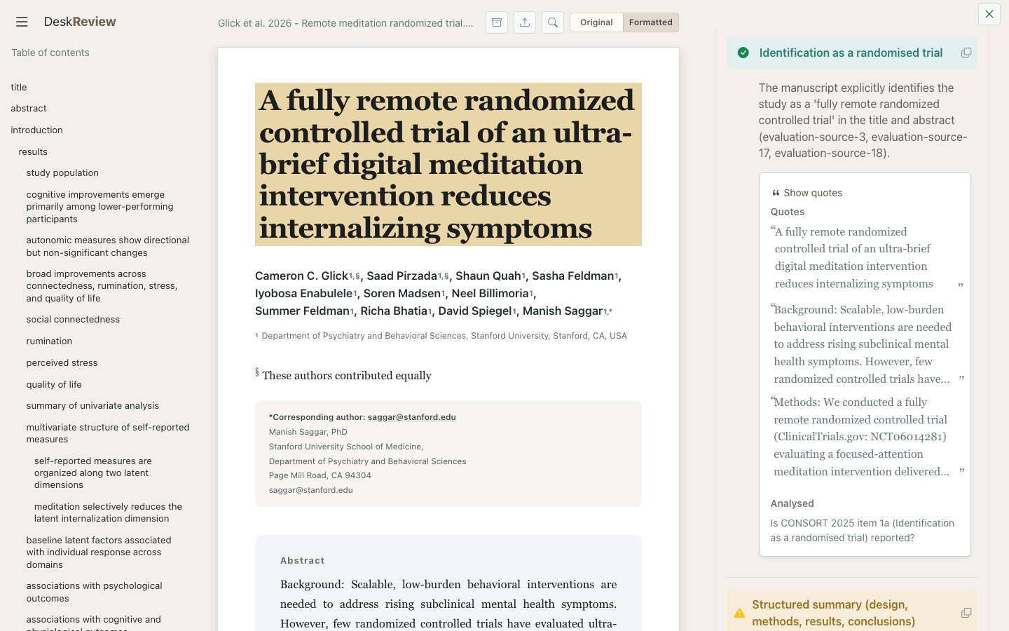 A guideline finding linked to evidence in the manuscript.